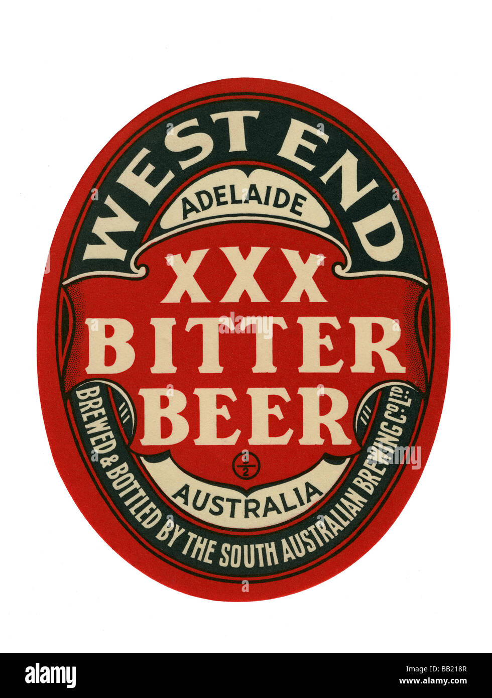 Banzai form Arkæologi Old Australian beer label for West End Three X Bitter, Adelaide, South  Australia Stock Photo - Alamy