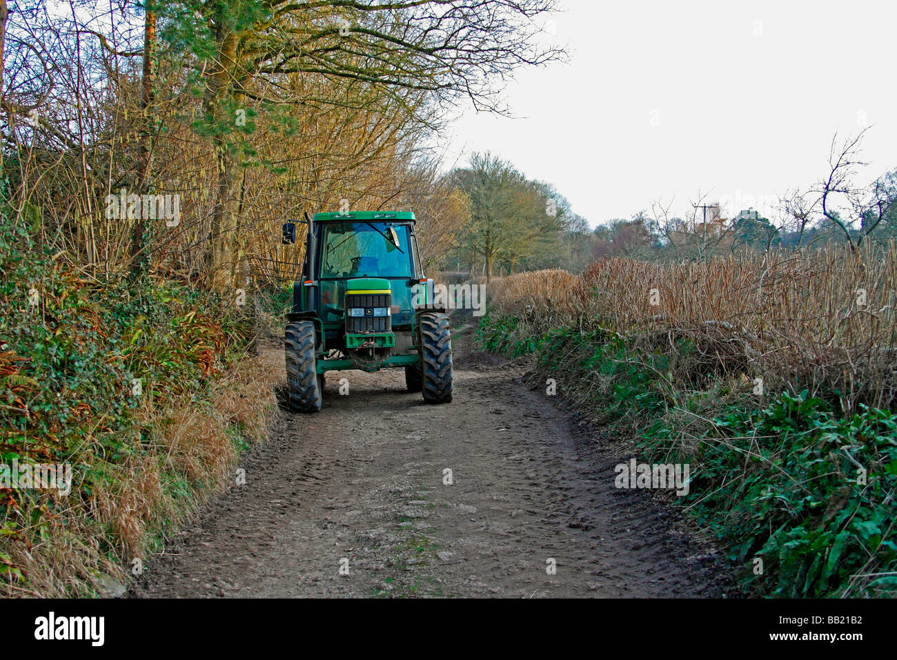 Tractor in the Dorset countryside Stock Photo