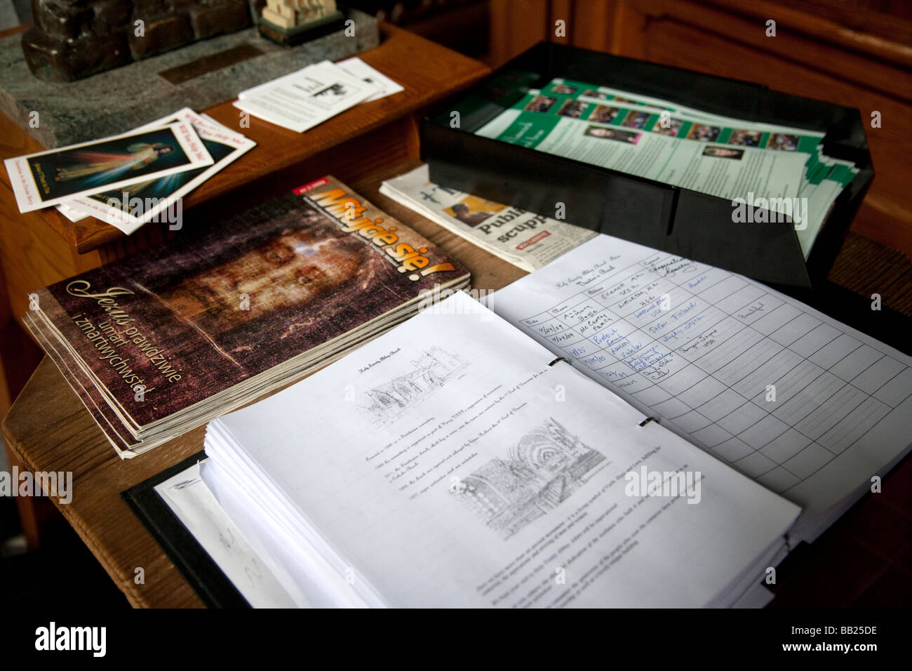 Church Visitors Book Ireland Stock Photo Alamy