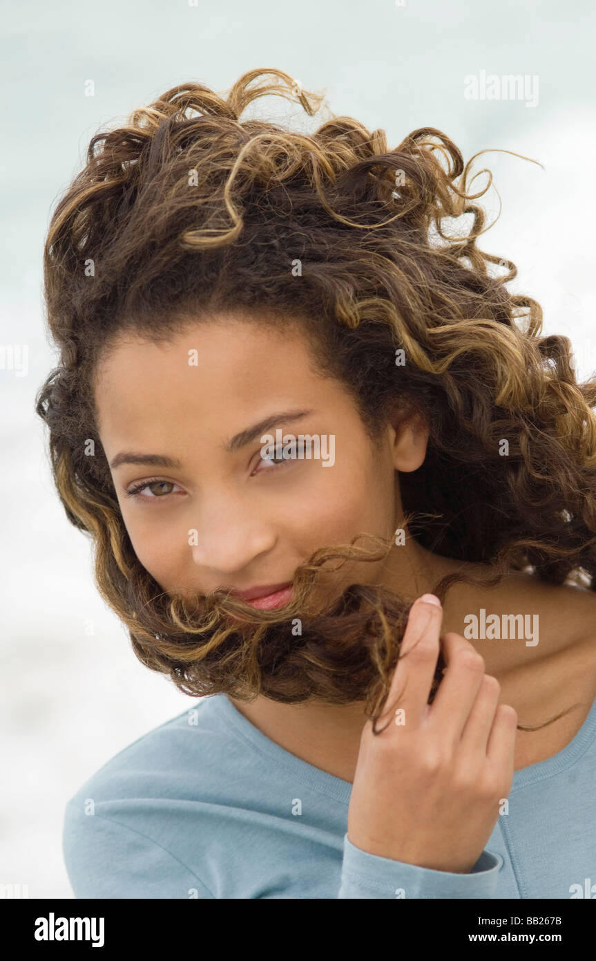 Portrait of a girl smiling Stock Photo - Alamy