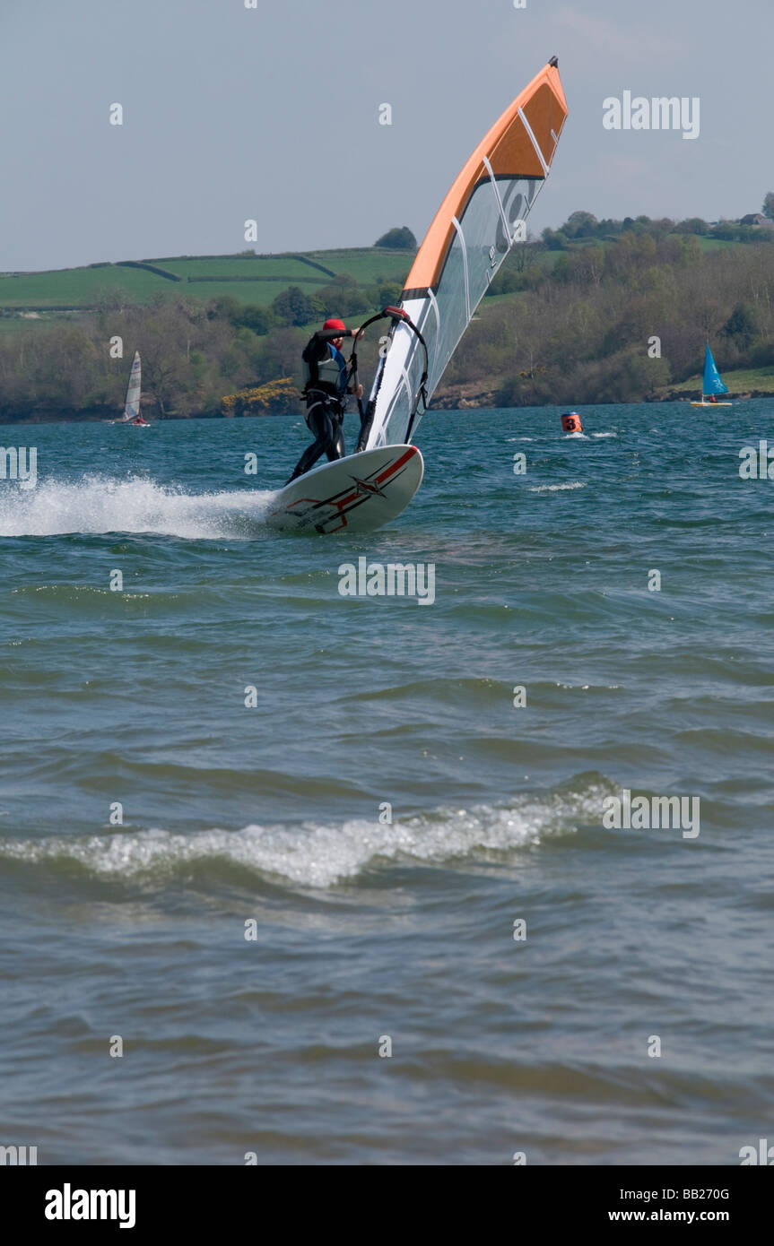 Water sports and Wind surfing at Carsington reservoir in the Derbyshire