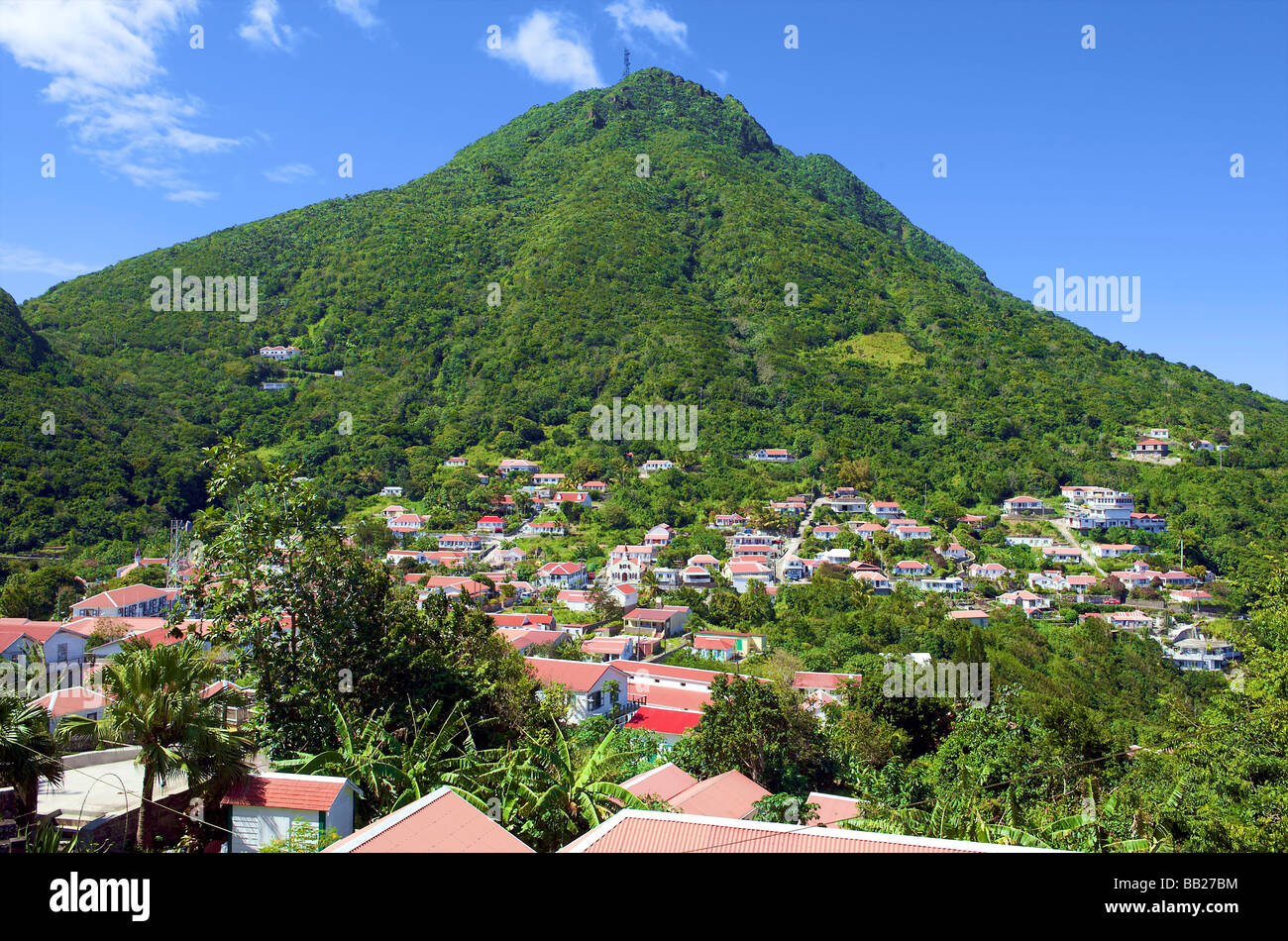 Saba Windwarside Mount Scenery Stock Photo Alamy