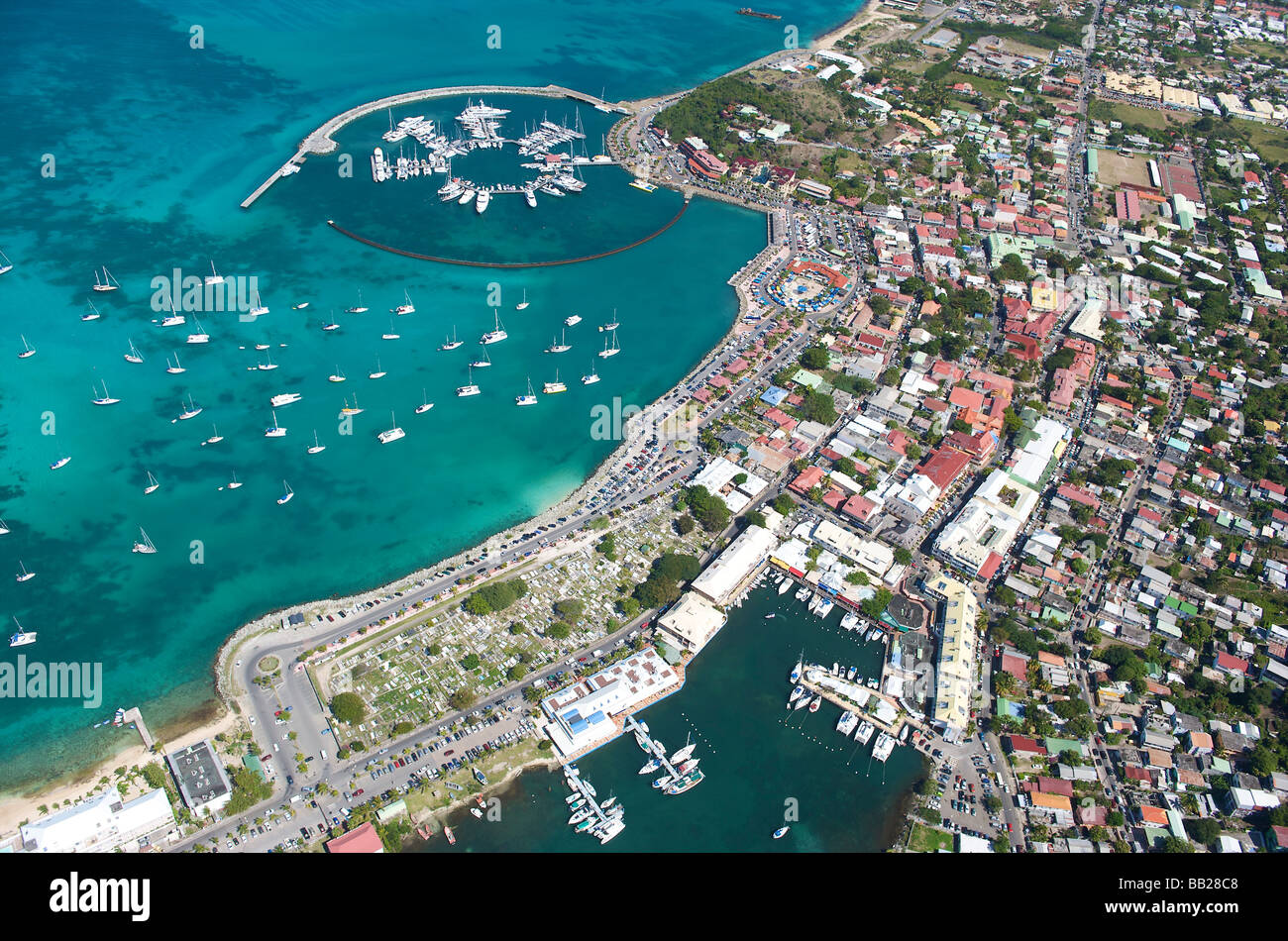 St Martin Marigot Marina Stock Photo Alamy