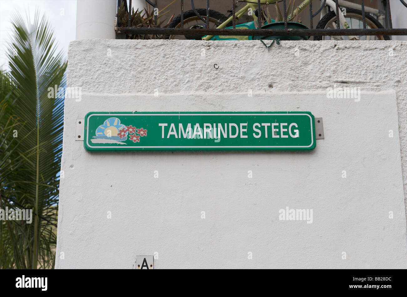Sint Maarten Philipsburg Dutch streetnames Stock Photo
