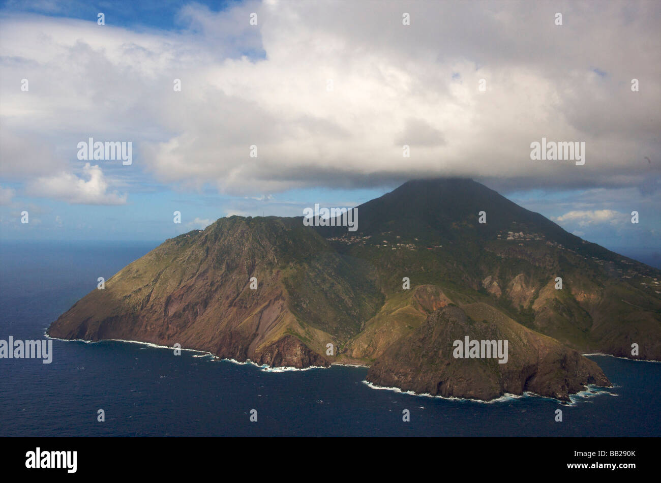 Saba aerial view Stock Photo