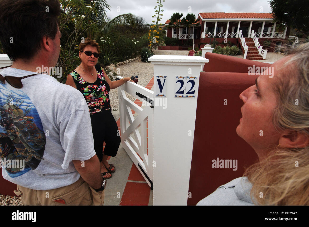 Netherlands Antilles Bonaire Real estate agent showing American clients