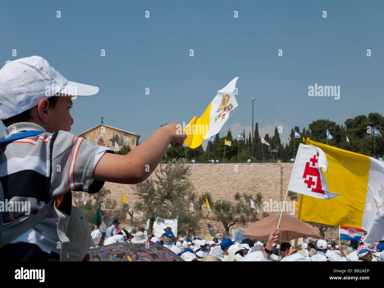 Israel Jerusalem Solemn Pontifical Mass in Gethsemani 12 05 09 Stock Photo