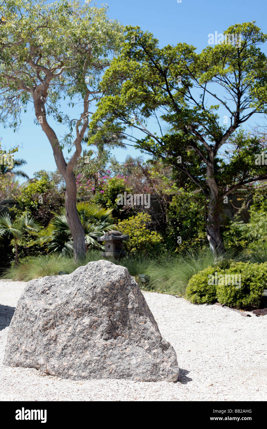 Ichimura Japanese garden, Watson Island, Miami. Stock Photo