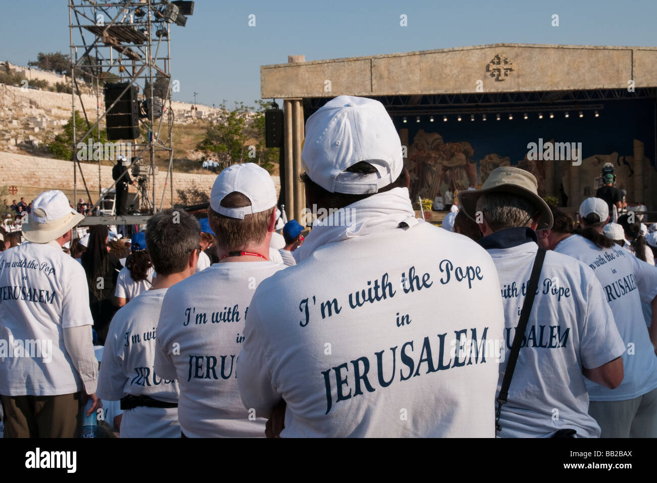 Israel Jerusalem Solemn Pontifical Mass in Gethsemani 12 05 09 Stock Photo