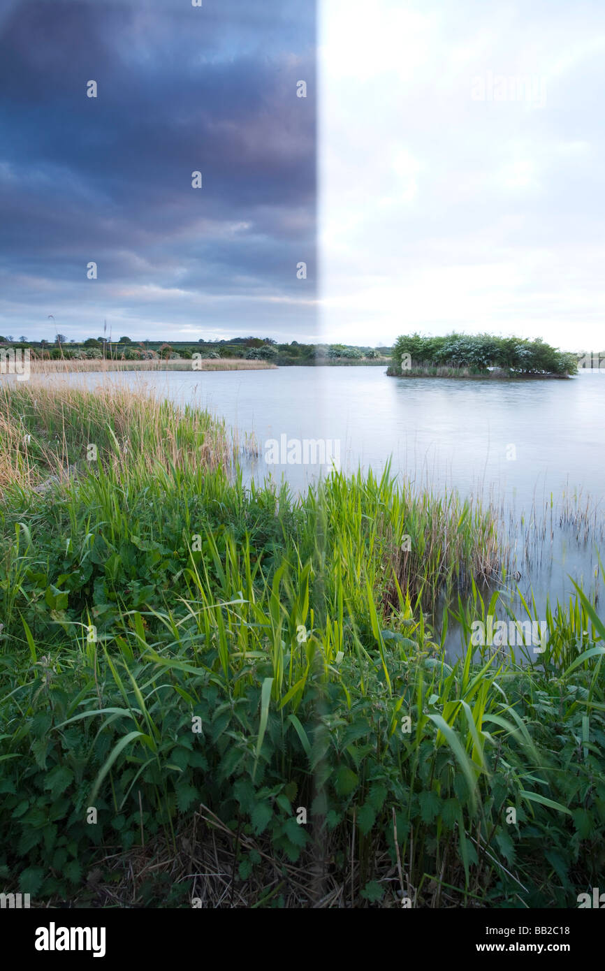 Evening at the Far Ings National Nature Reserve at Barton upon Humber