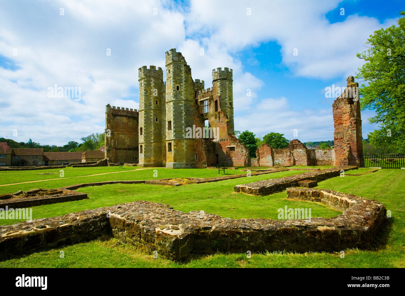 Cowdray House ruins, Midhurst, West Sussex, UK Stock Photo