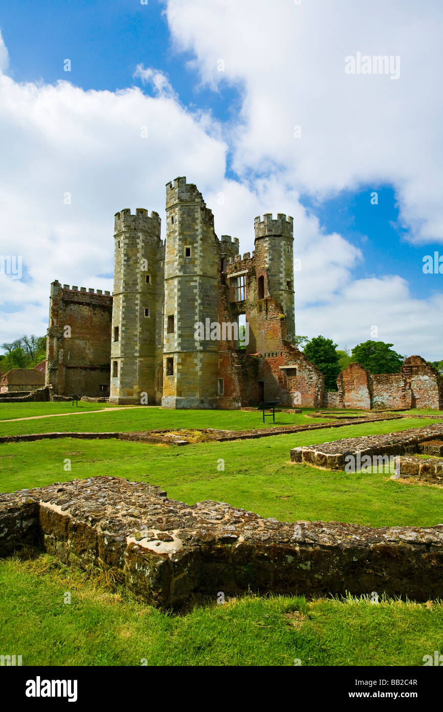 Cowdray House ruins, Midhurst, West Sussex, UK Stock Photo