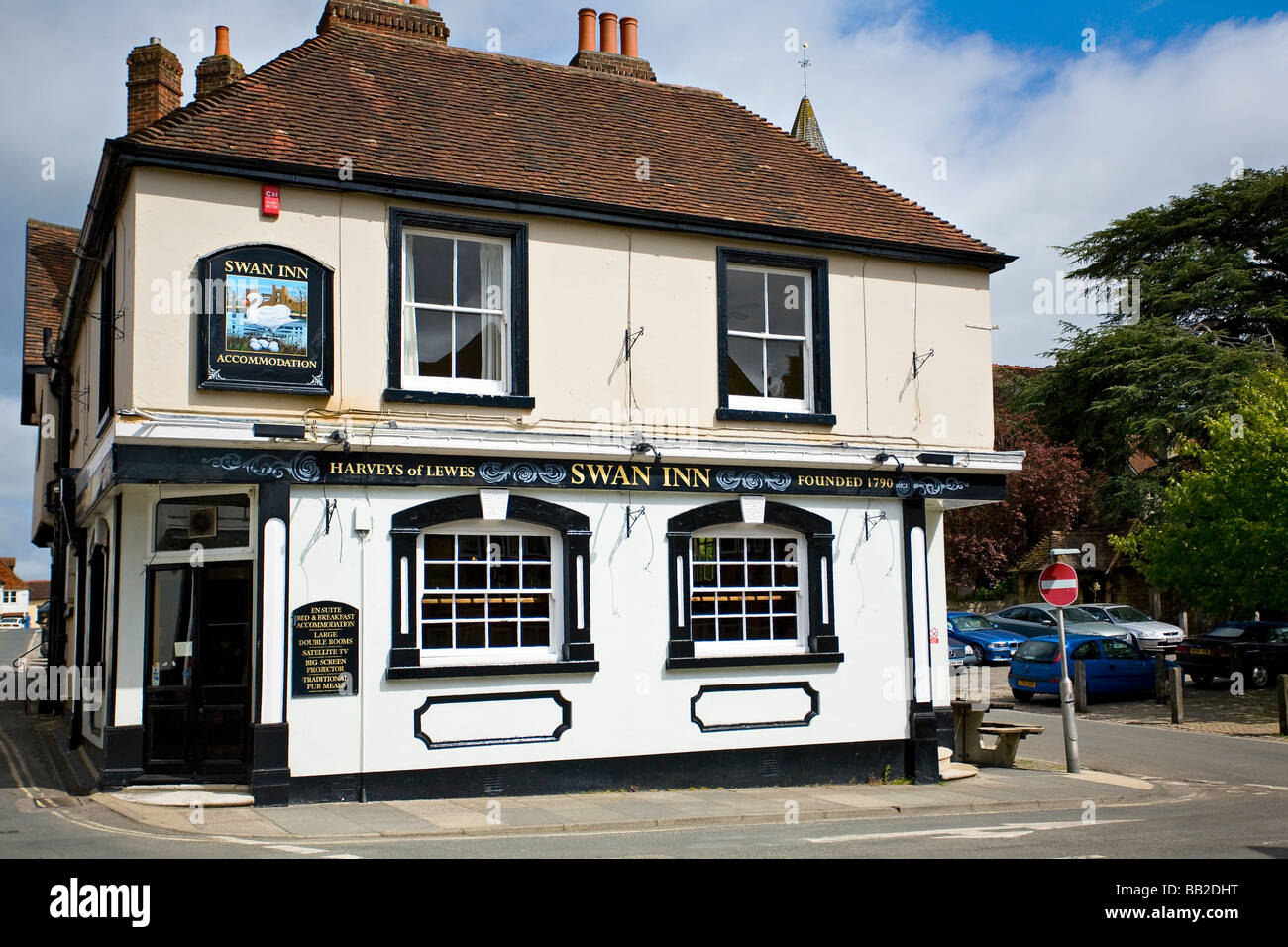 The Swan Inn. Midhurst, West Sussex, UK Stock Photo