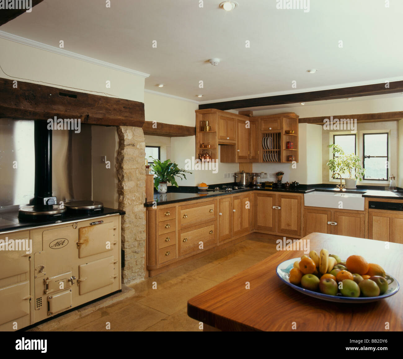 UK house interior, kitchen dining room Stock Photo