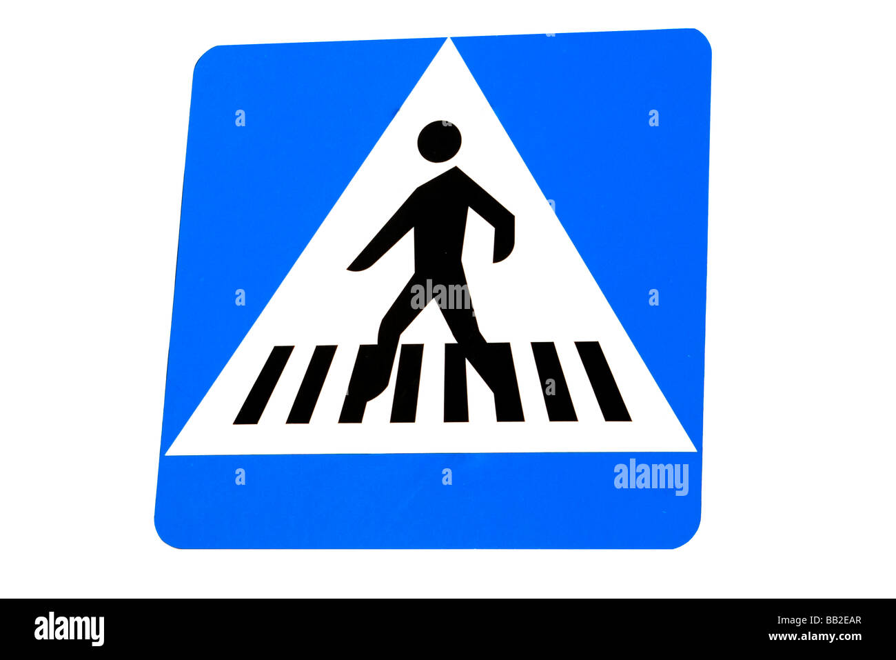 Pedestrian Crossing Sign Spain Spanish Road  traffic Sign Stock Photo