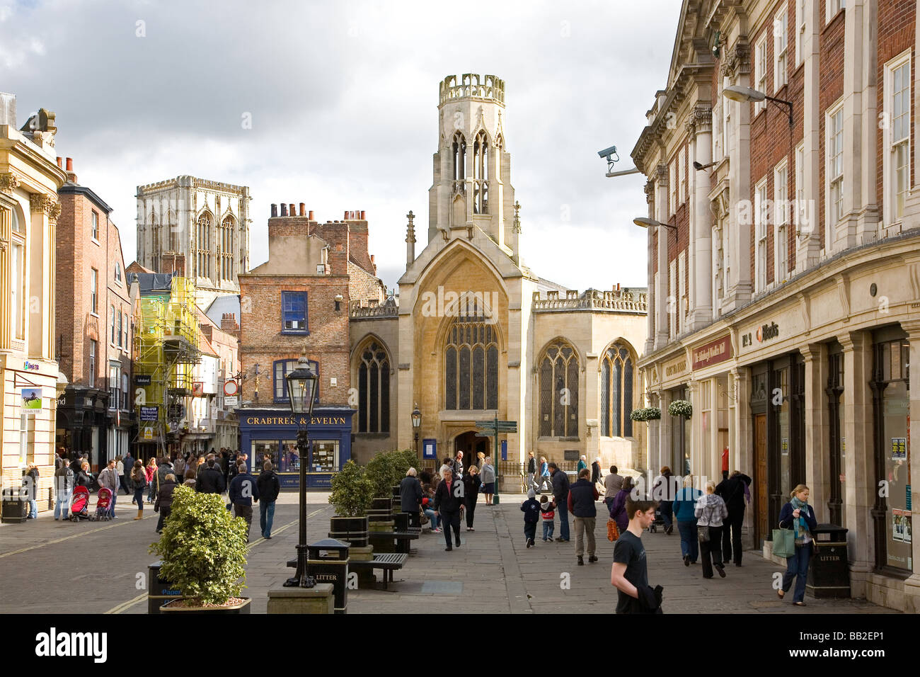 St Helen s Square York with St Helen s Church and the Minster Stock