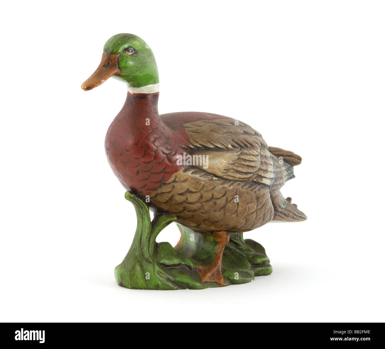 Old hand painted duck Stock Photo