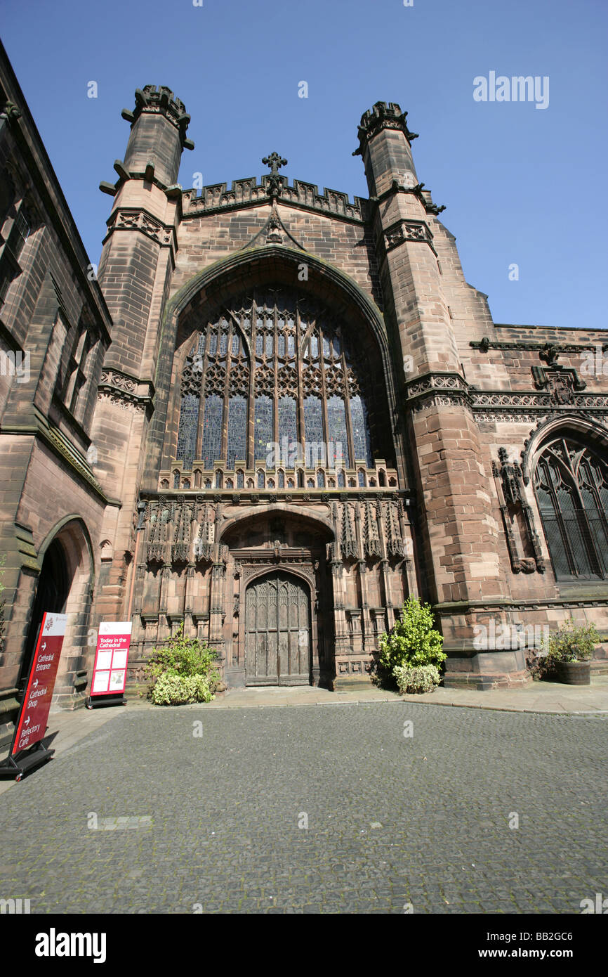 City of Chester, England. West front entrance to the historic Chester