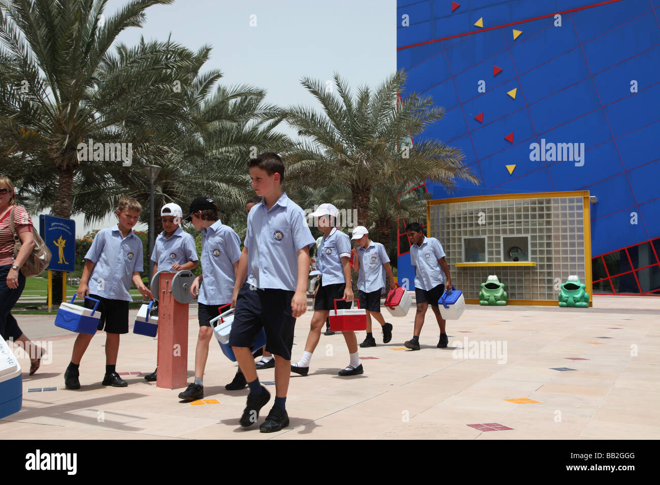 School children Childrens City Dubai Stock Photo