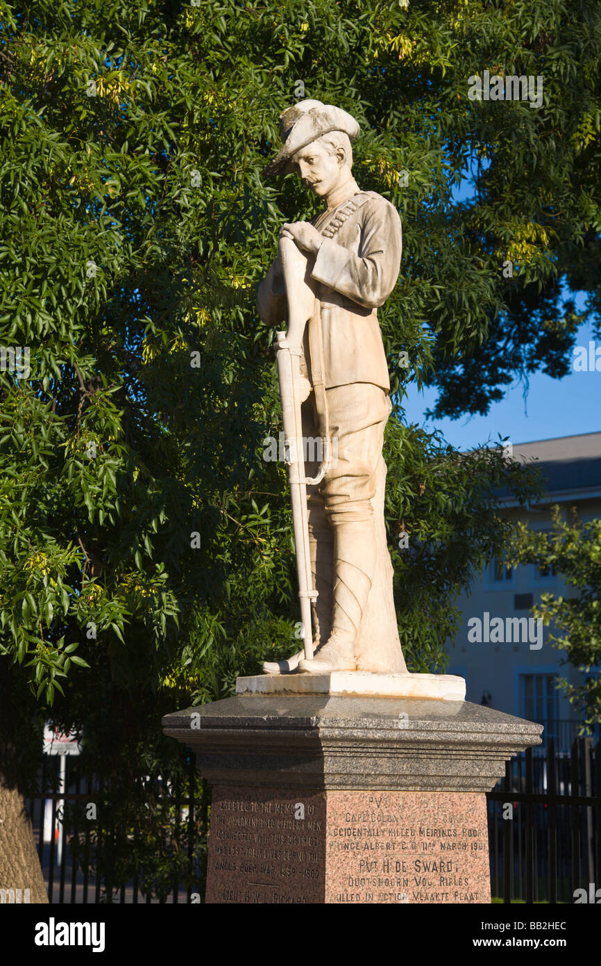 Statue of soldier from Anglo Boer War, Oudtshoorn, 'South Africa' Stock Photo