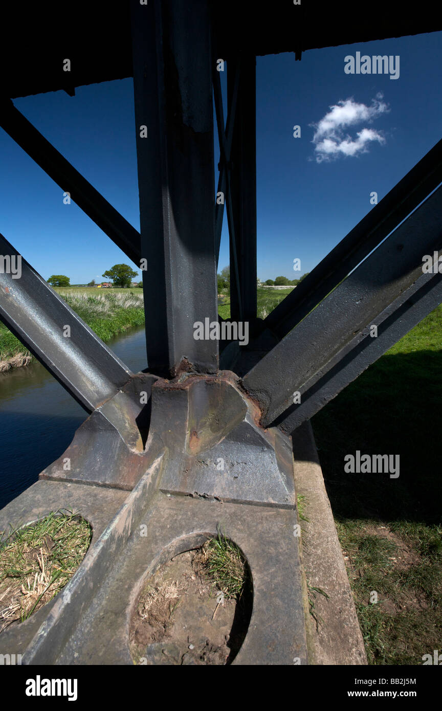 Thomas Telford's Cast Iron Aqueduct carrying the Shropshire Union Canal over the River Tern