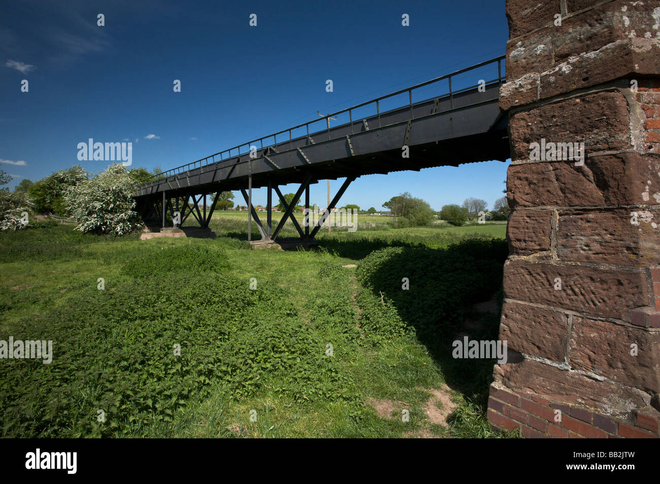 Thomas Telford's Cast Iron Aqueduct carrying the Shropshire Union Canal over the River Tern