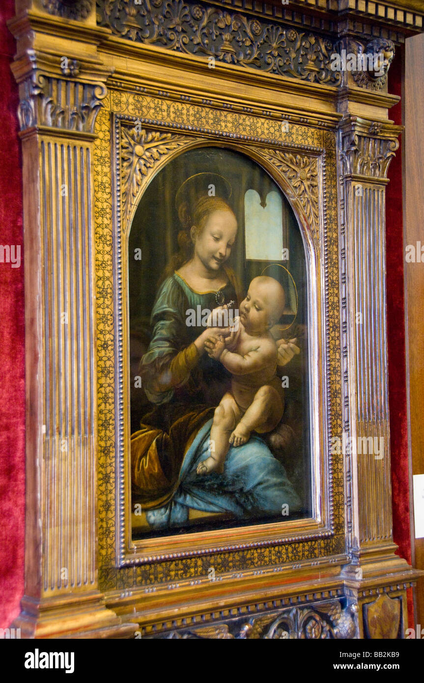 Russia St. Petersburg The Hermitage . Masterpiece painting of Madonna