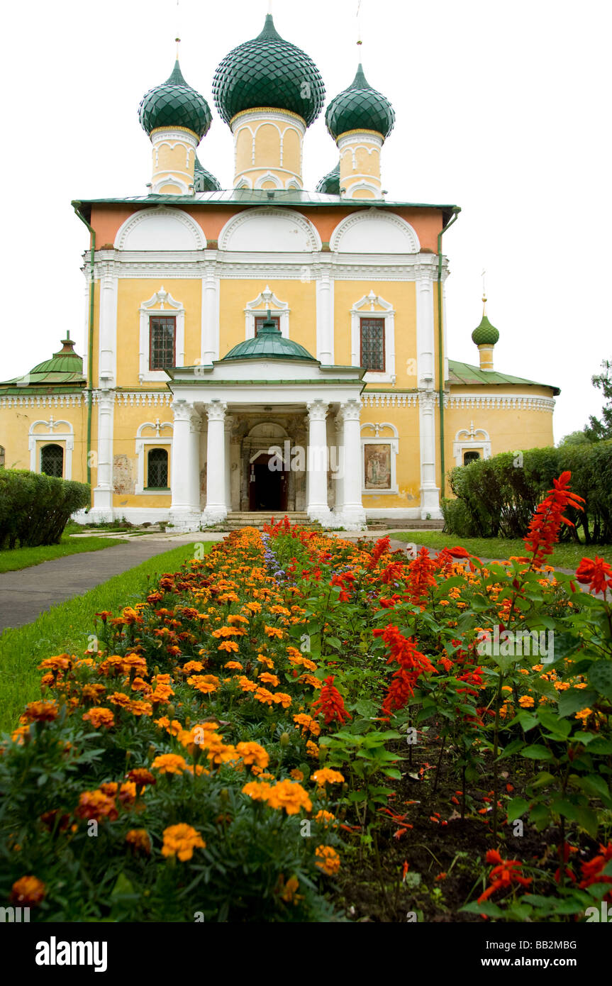 Russia, Golden Ring city of Uglich, located on the Volga. Cathedral of ...