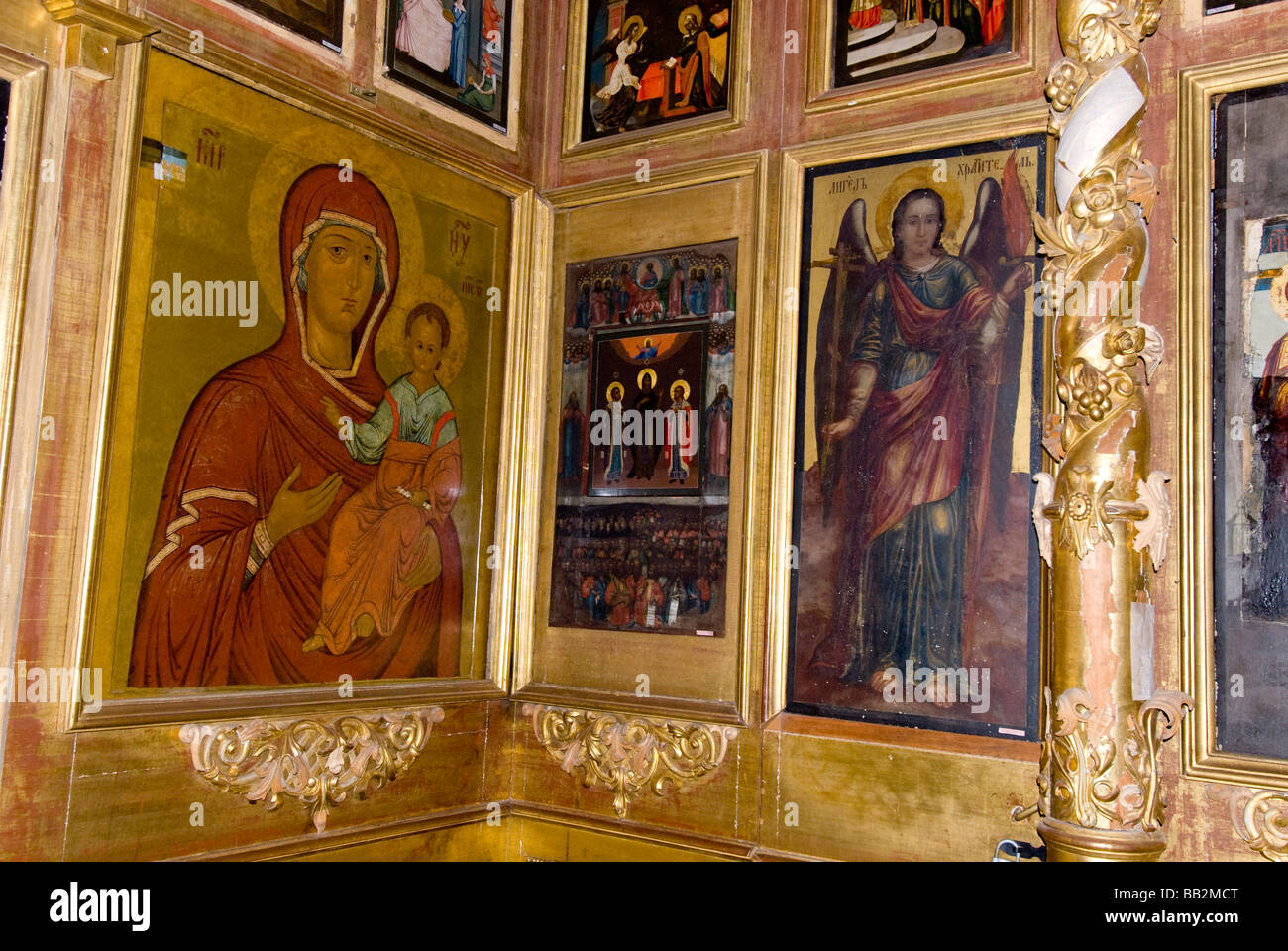 Russia, Golden Ring city of Uglich on the Volga. Church of St. Demitry ...