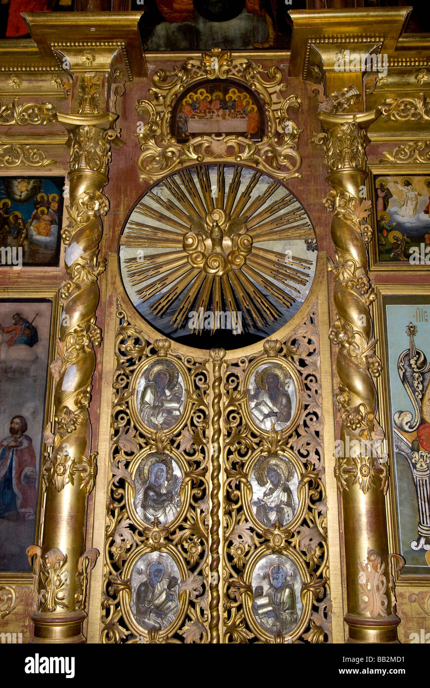 Russia, Golden Ring city of Uglich on the Volga. Church of St. Dmitry ...