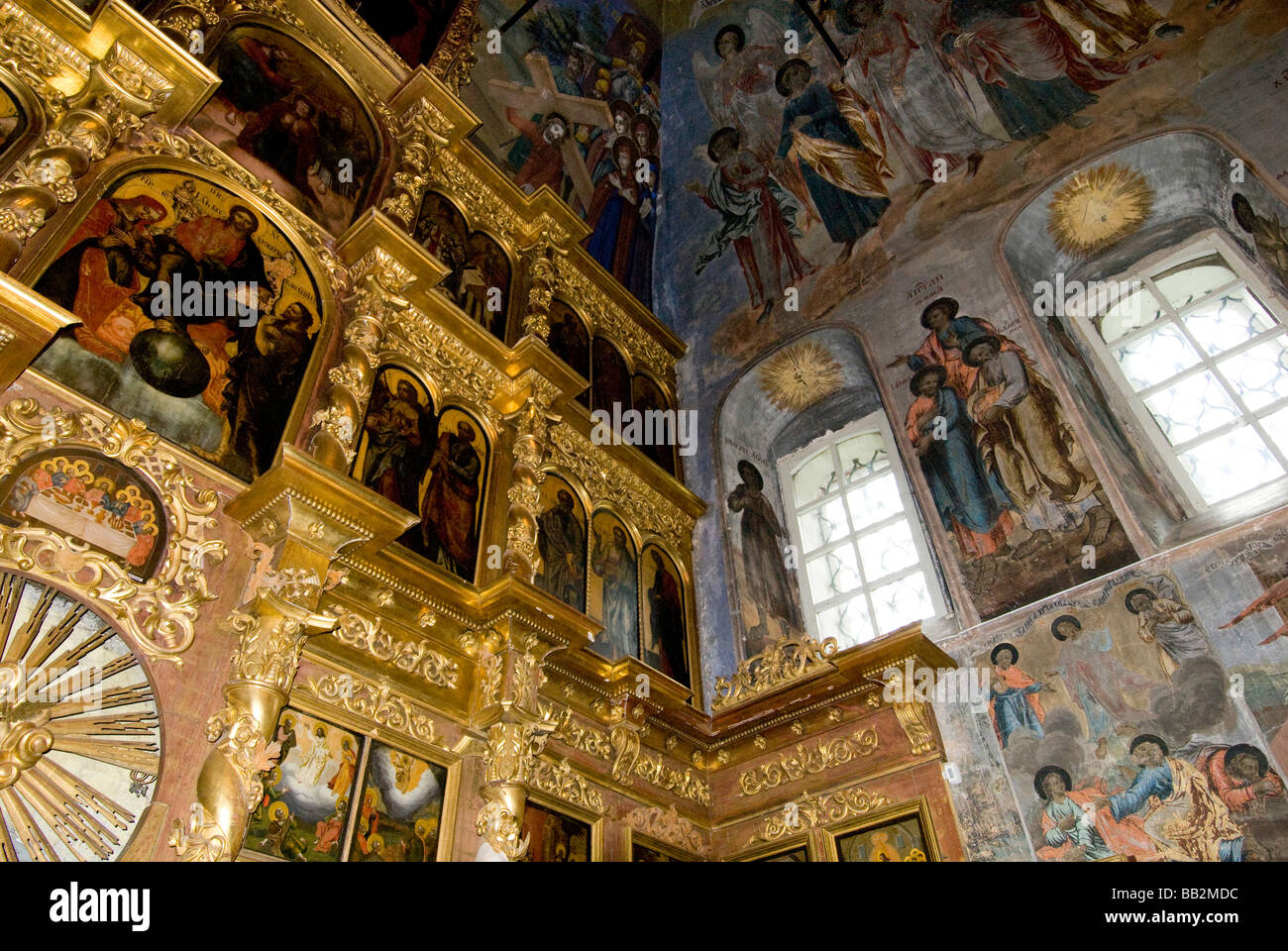 Russia, Golden Ring city of Uglich on the Volga. Church of St. Demitry ...