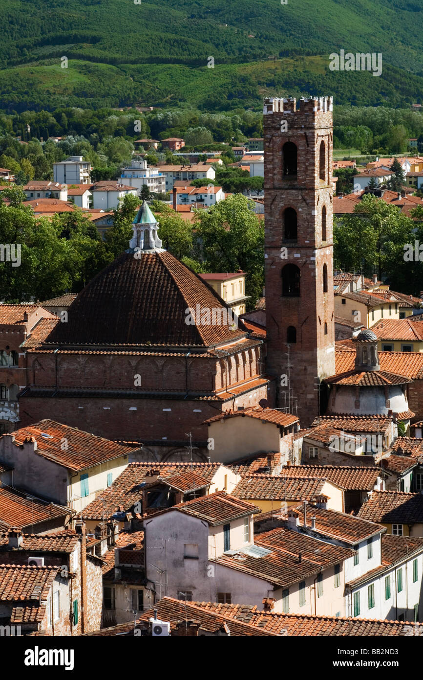 Lucca, Tuscany, Italy, overview, tower Stock Photo Alamy
