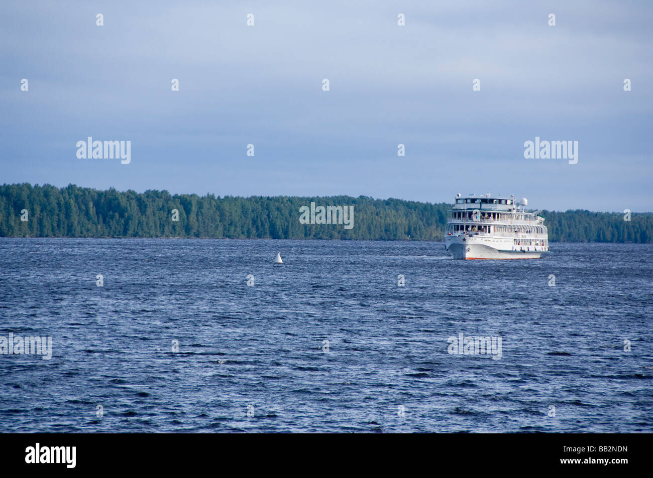 Russia, Svir River (aka The Blue Route), Riverboat. Stock Photo