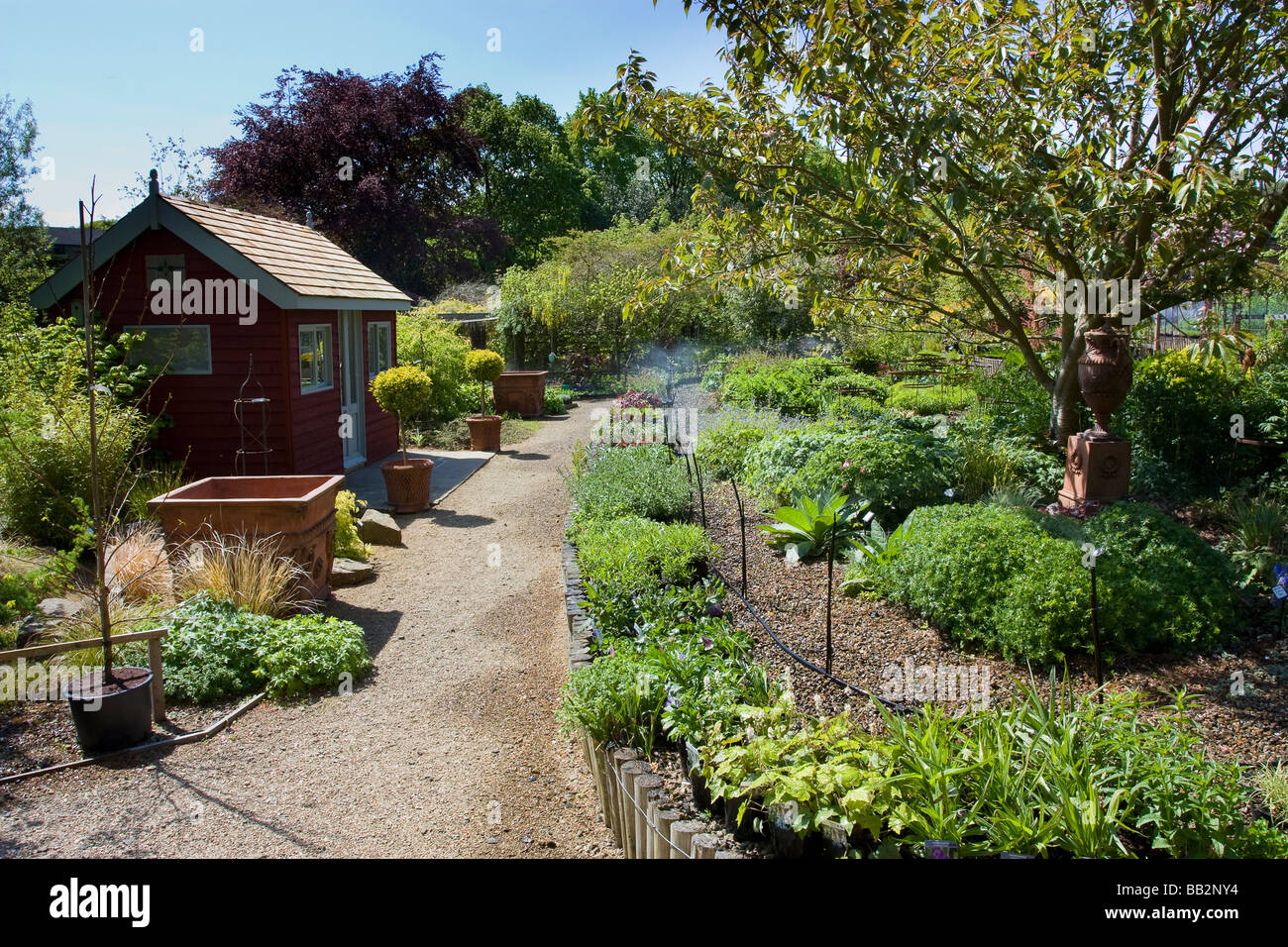 Bradley Hall Victorian walled garden nursery Stock Photo - Alamy