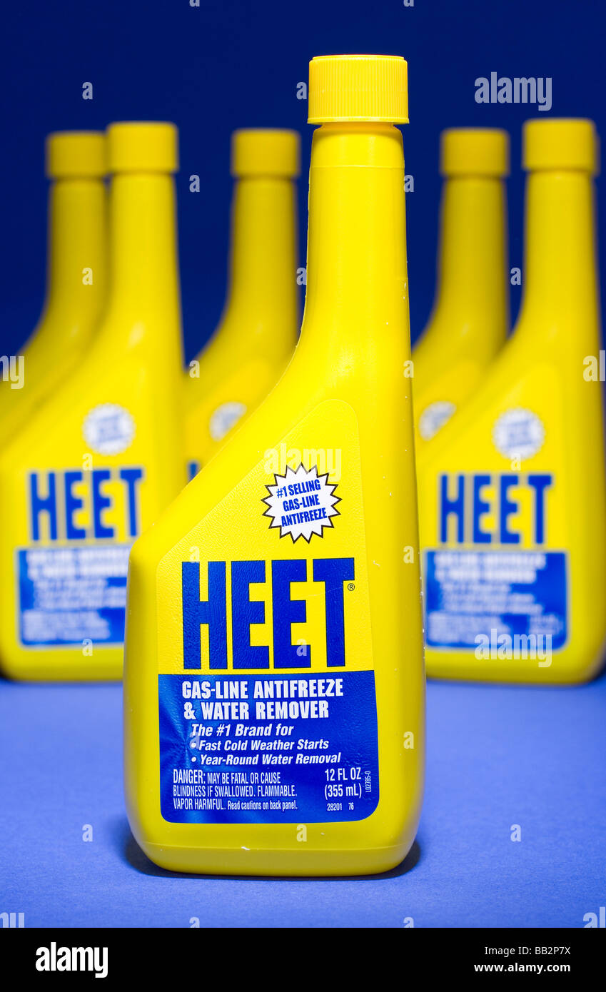 studio shot of HEET gas-line antifreez and water remover Stock Photo