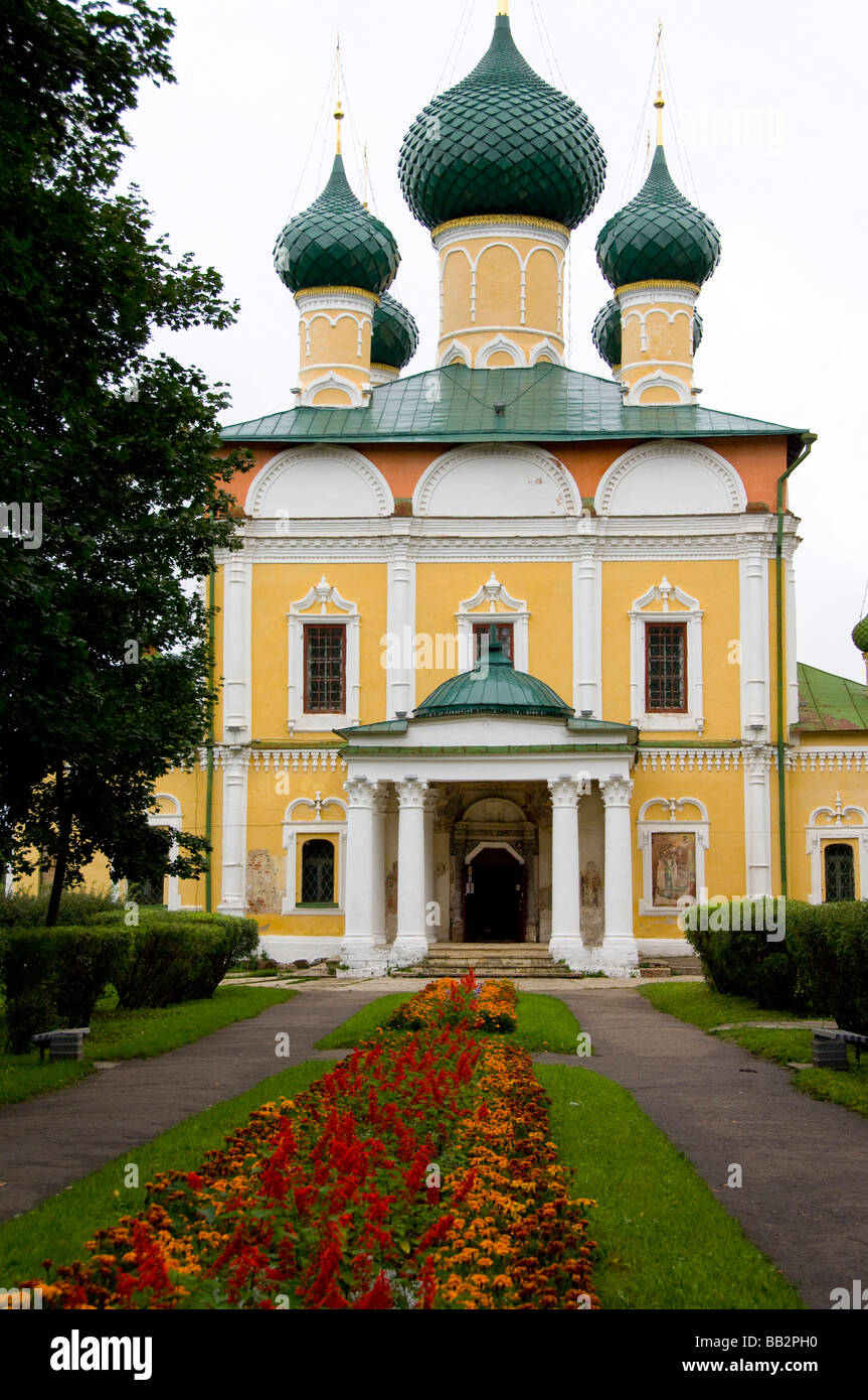 Russia, Golden Ring city of Uglich, located on the Volga. Cathedral of ...