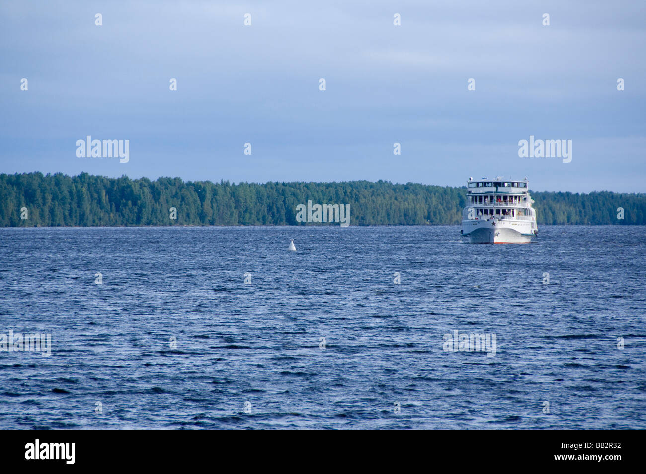 Russia, Svir River (aka The Blue Route), Riverboat. (RF) Stock Photo