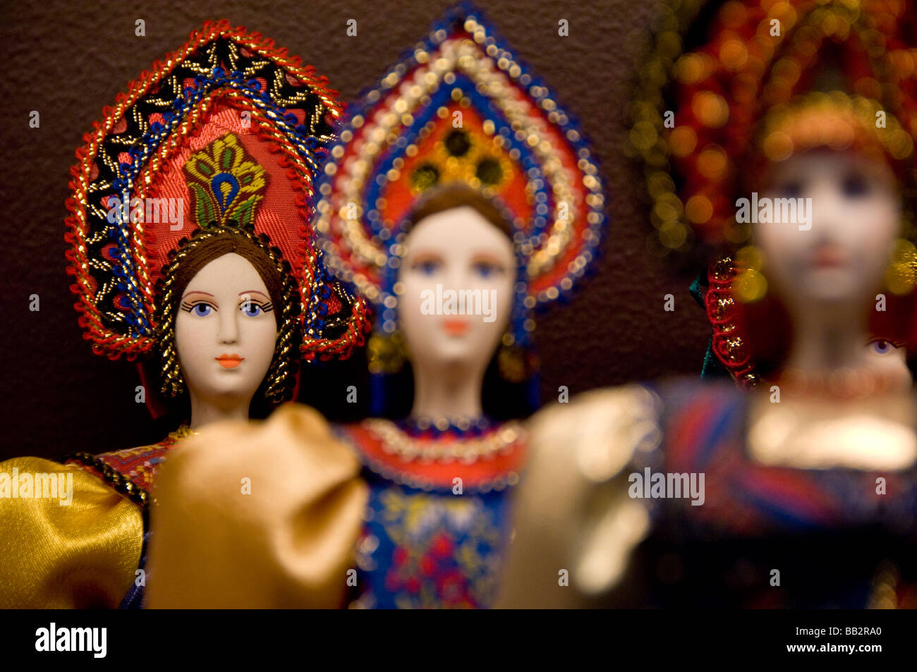 Russia, St. Petersburg. Traditional Russian dolls. (RF Stock Photo Alamy