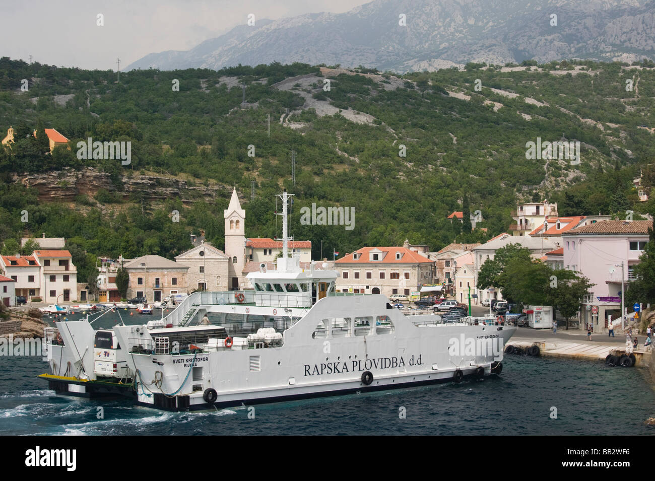 Croatia, Kvarner Region, JABLANAC. JANBLANACRAB ISLAND ferry Stock