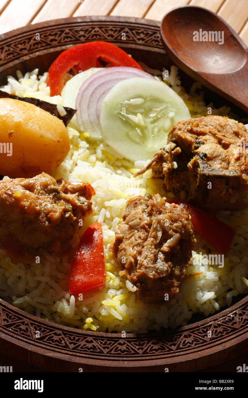 Sindhi biryani is a special meat and rice dish from the Sindh province