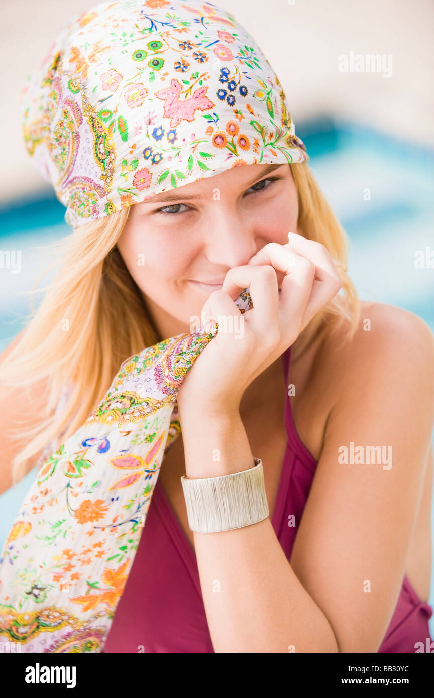 Portrait of a woman smiling Stock Photo - Alamy