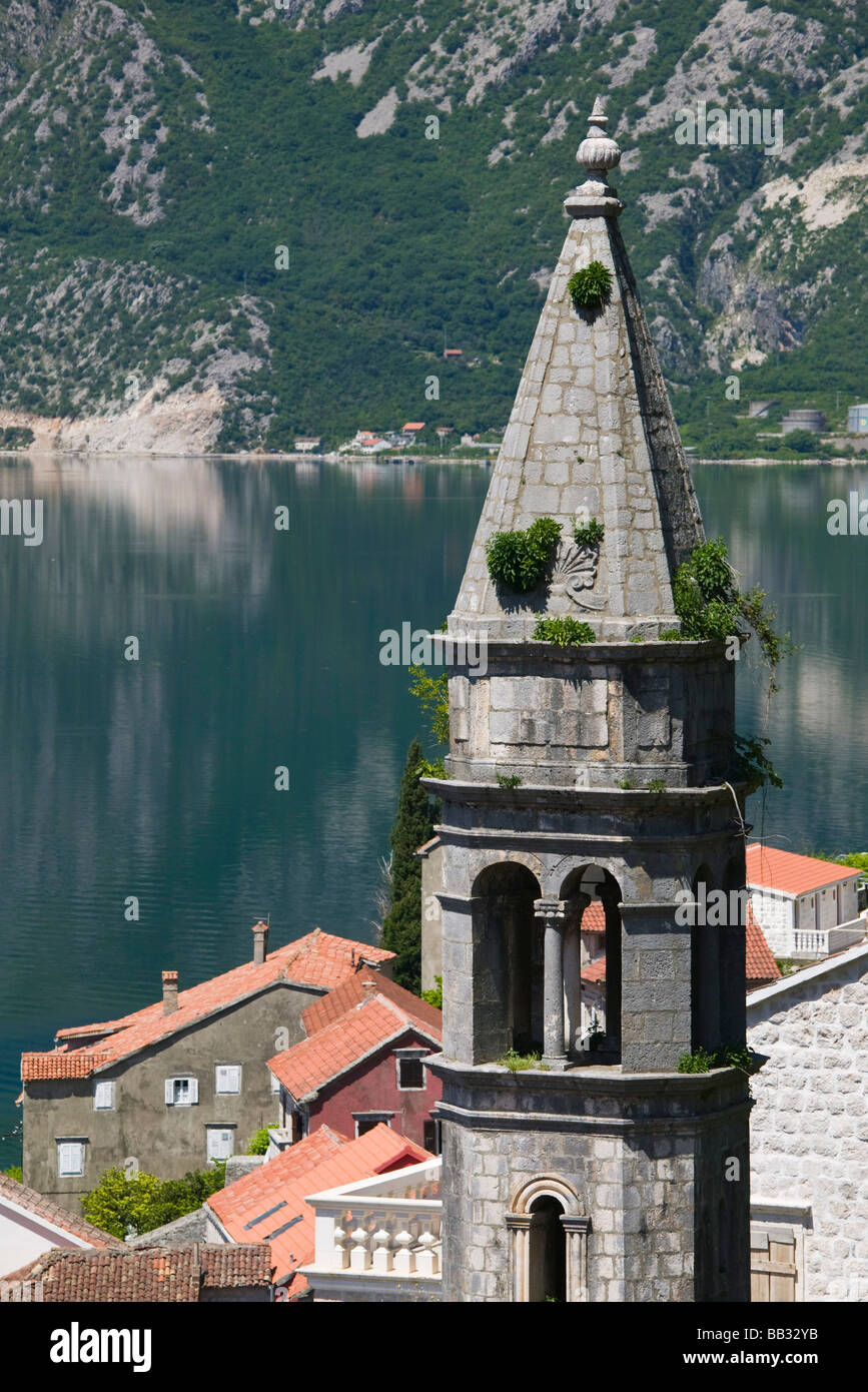 Montenegro, Kotor Bay / Perast. Tower of the Church of St. Nikola