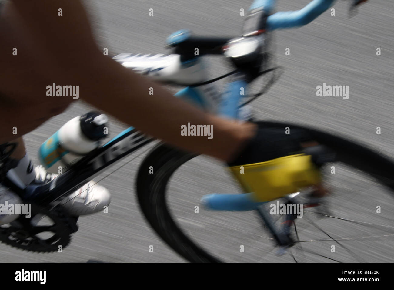 professional bike rider in road street race in city town Stock Photo ...