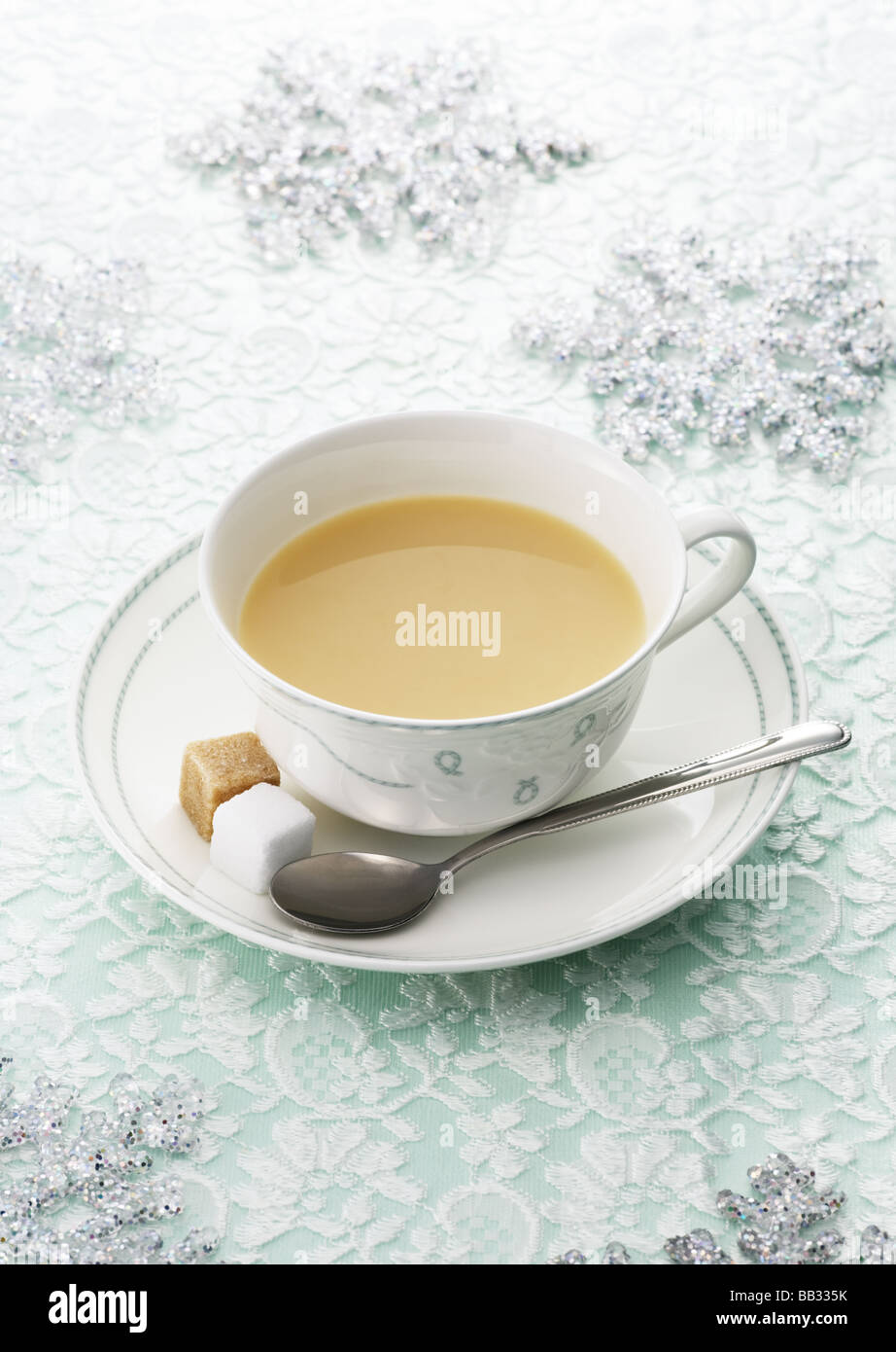Tea with milk Stock Photo - Alamy