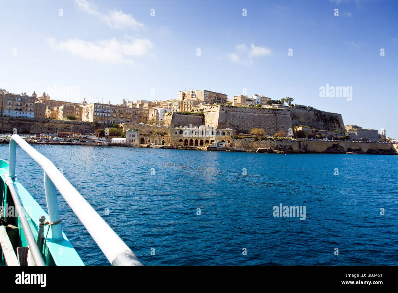 View of Valletta from Sliema - Valletta ferry, Malta. Stock Photo