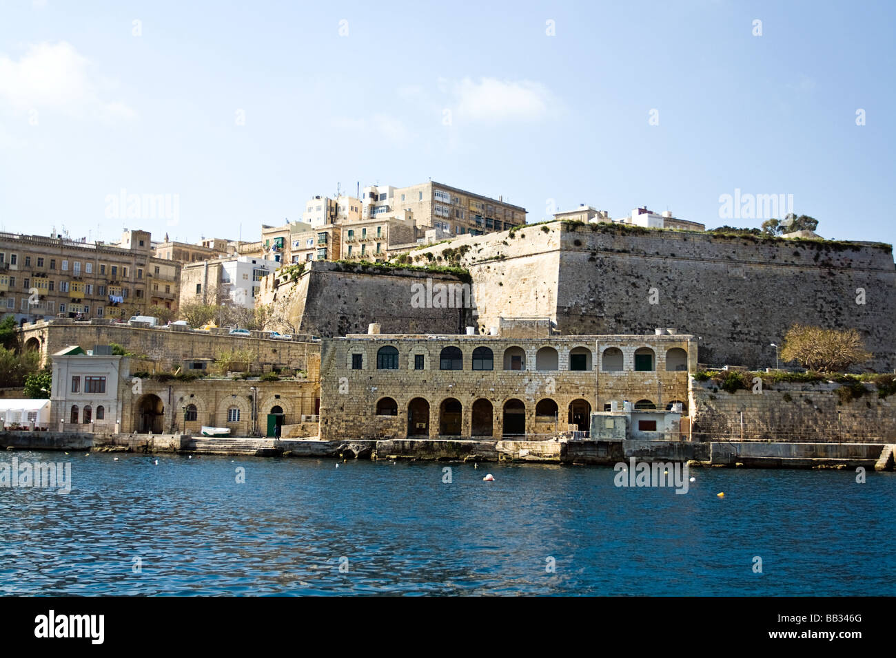 View of Valletta from Sliema ferry, Malta. Stock Photo