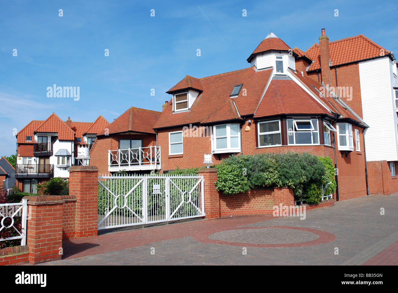 Gated property at BurnhamonCrouch, Essex Stock Photo Alamy