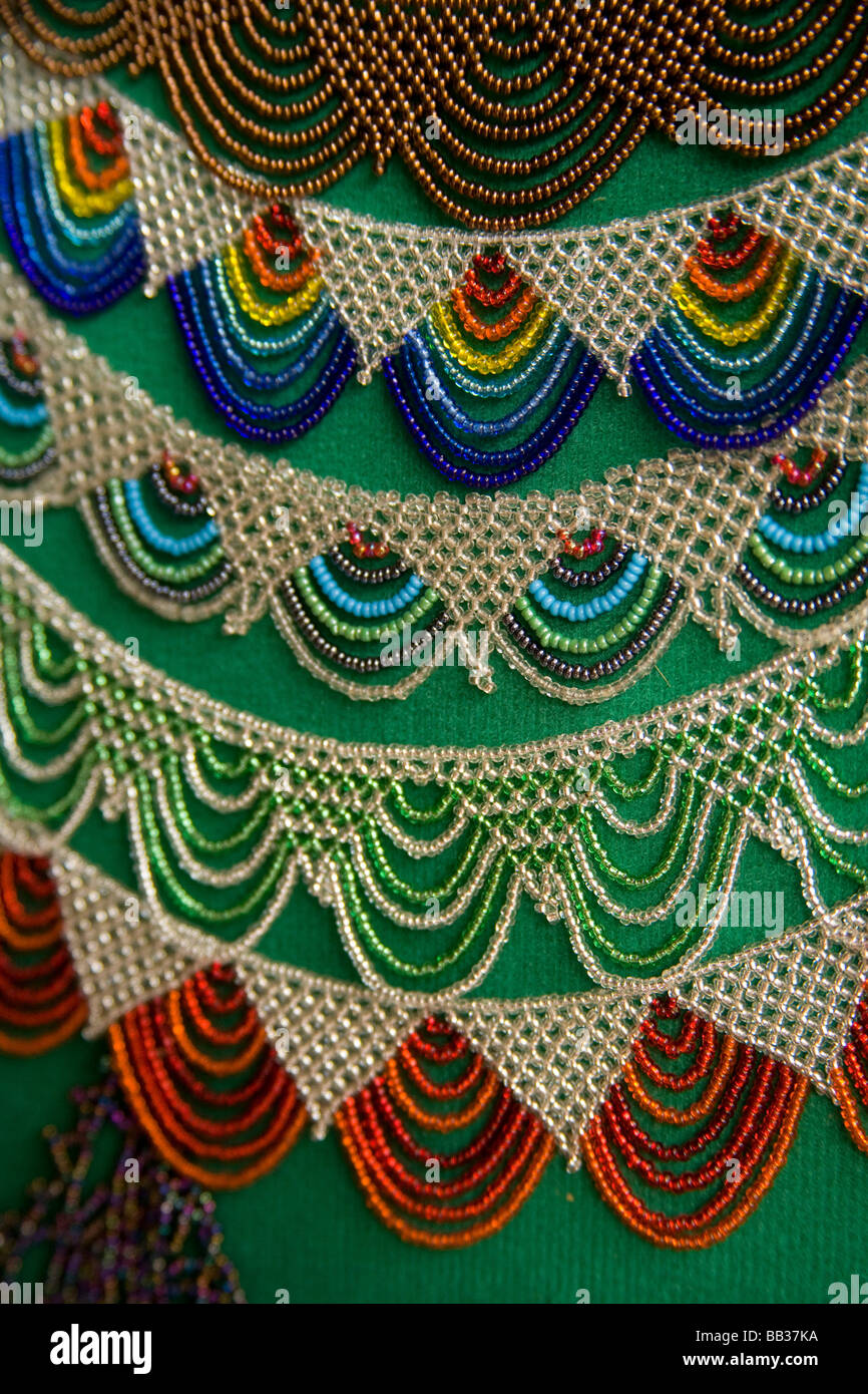 Beaded necklaces on display at market, Cuenca, Ecuador, South America Stock  Photo - Alamy