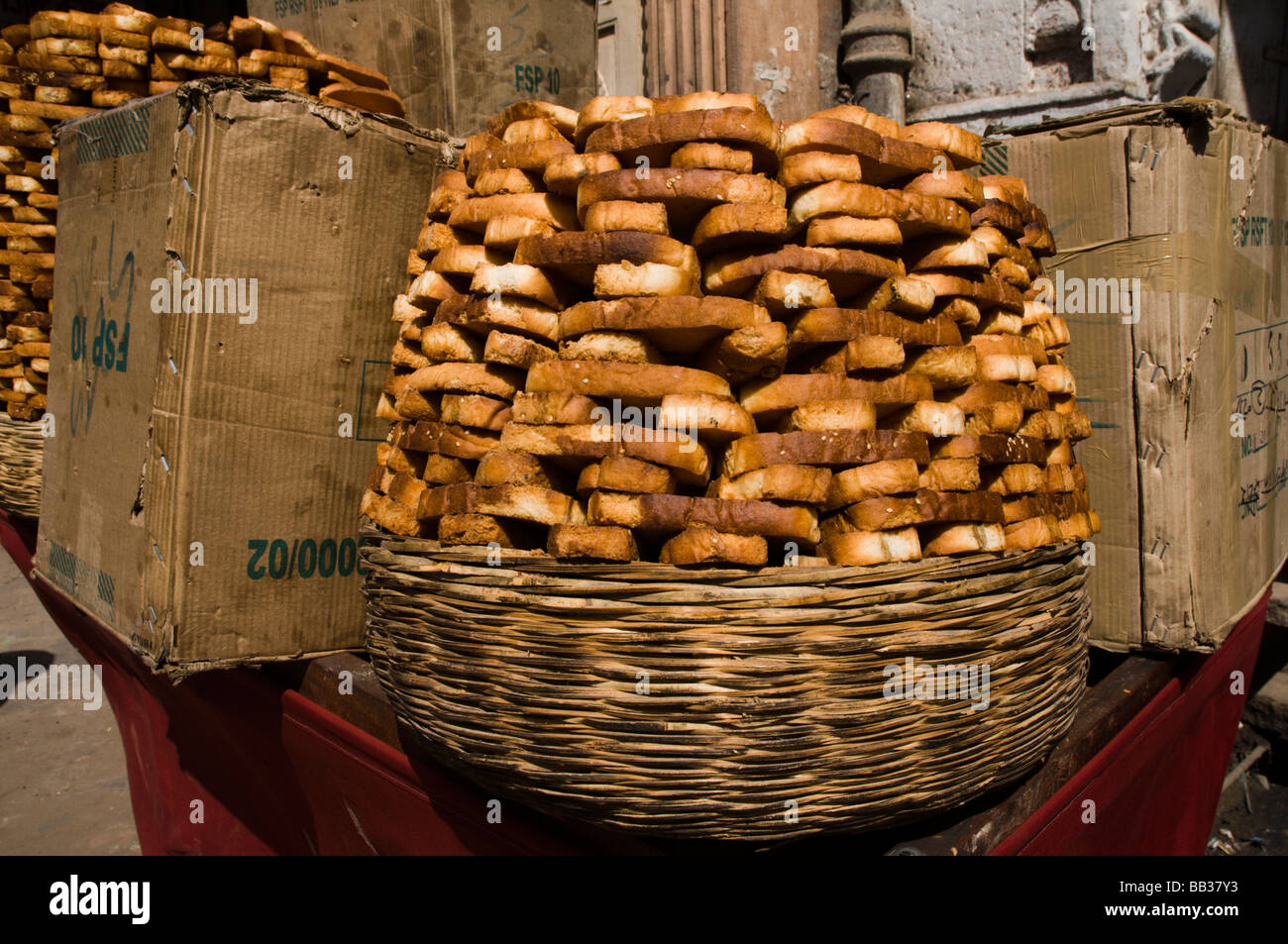 sliced toast for sale on the street Stock Photo Alamy