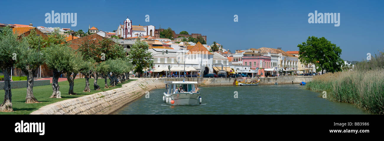 Portugal the Algarve Silves excursion boat on the river Arade Stock Photo